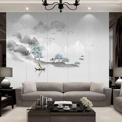 客廳壁畫(huà)用什么材質(zhì)比較清晰高尚